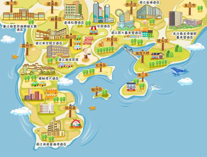 二道江手绘地图旅游的艺术指南